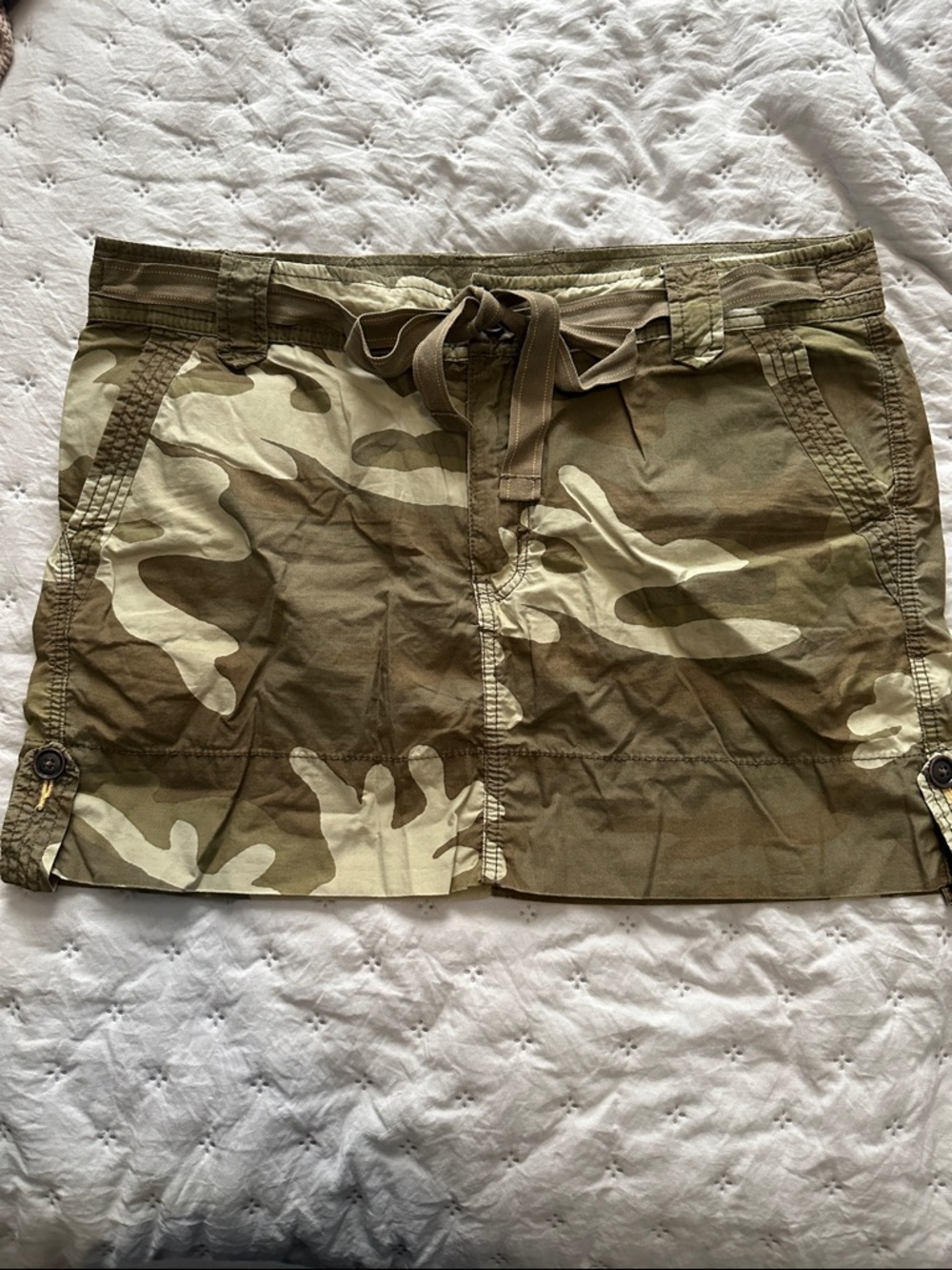 GAP Camo Mini Skirt with Tie Waist